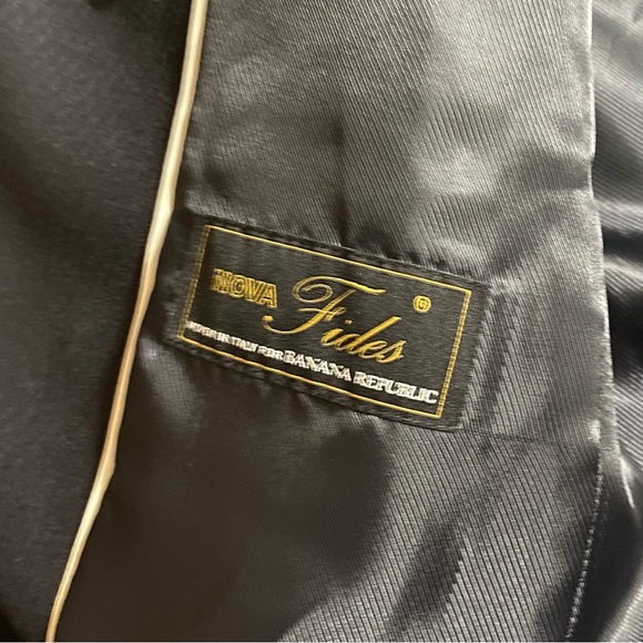 Banana Republic Pea Coat Wool Nylon Gold tone buttons with Emblem Fully Lined XL - Picture 16 of 16